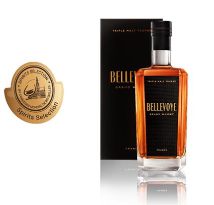 Mdaille d'Or<br><b>Pour le Whisky Bellevoye Noir</b>